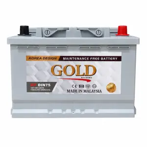 GOLD MF DIN75 75AH Maintenance Free Battery